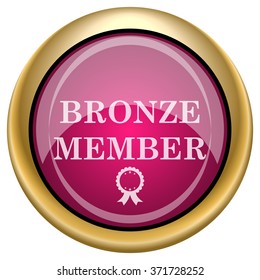 Bronze member icon. Internet button on white background. EPS10 vector.