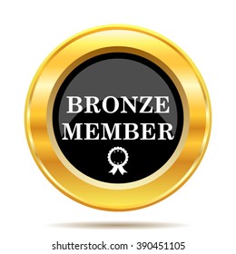 Bronze member icon. Internet button on white background. EPS10 vector.