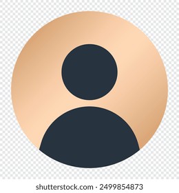 Bronze membership icon. Default avatar profile icon. Membership icon. Social media user image. Vector illustration