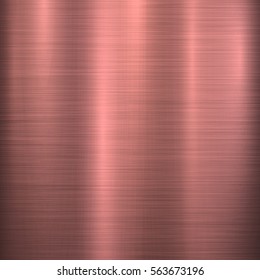 Bronze metal abstract technology background with polished, brushed texture, chrome, silver, steel, aluminum, copper for design concepts, web, prints, wallpapers and interfaces. Vector illustration.
