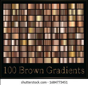 Bronze metal, brown gradients set. big collection of simple background. luxury, rich cover.