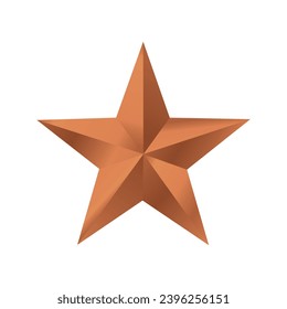 bronze metal color star shape