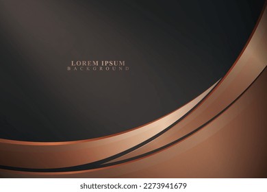 Bronze-Metall-gewellter Hintergrund. Vektorgrafik-Hintergrund.