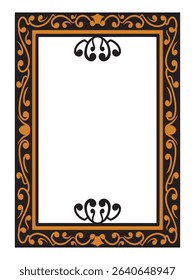 Bronze Minimalist Ornamental Border Decorative Vector