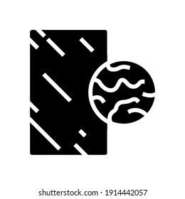 bronze mirror glyph icon vector. bronze mirror sign. isolated contour symbol black illustration