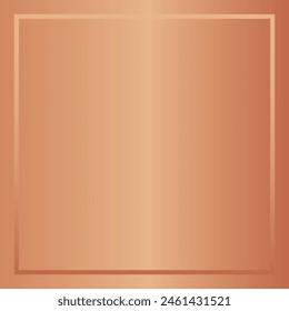 Bronze photo frame and template deign. Bronze metal blank background illustration. Bronze, Gold, steel texture vector. Abstract and luxury Brass wallpaper.