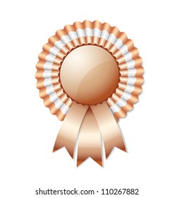 Bronze rosette isolated on white background