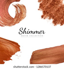 Bronze shimmer bush collection vector