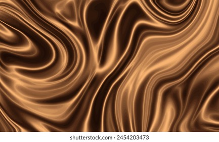 Bronze silk texture background design with smooth waves.