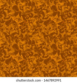 Bronze starry dense texture on a dark orange background. Stars seamless pattern for a great mood.
