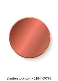 Bronze sticker isolated