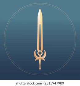 espada de bronze, recurso de jogo, conceito de arma, arte vetorial