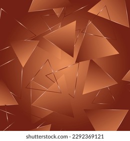 Bronze triangle pattern. Abstract pattern. Vector illustration.