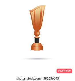 Bronze trophy cup icon for web and mobile design