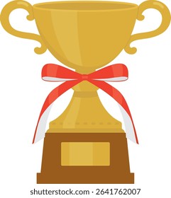 Bronze trophy cup vector illustration