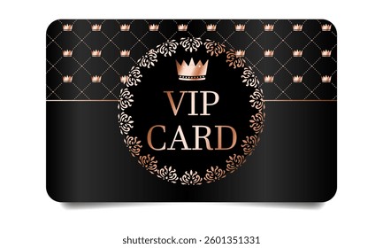 bronze VIP client card, premium club member card