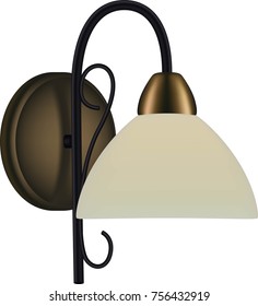 Bronze wall lamp