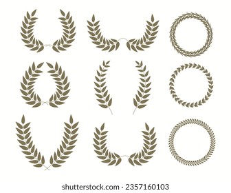 Bronze Wreath and Laurel Set