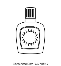Bronzer bottle isolated