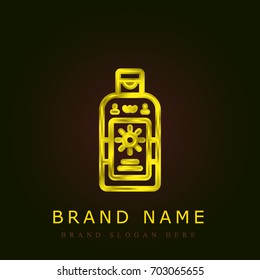 Bronzer golden metallic logo