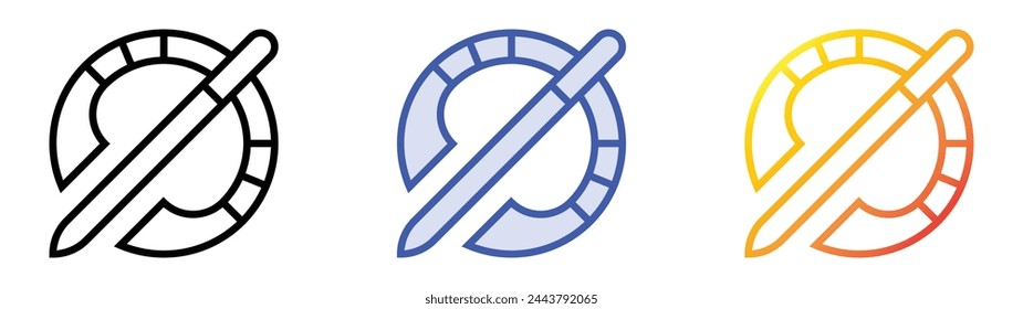 brooch icon. Linear, Blue Fill and Gradient Style Design Isolated On White Background