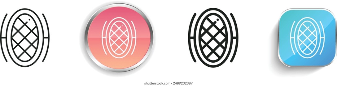 brooch icon. Thin Linear, Regular and Button Style Design Isolated On White Background
