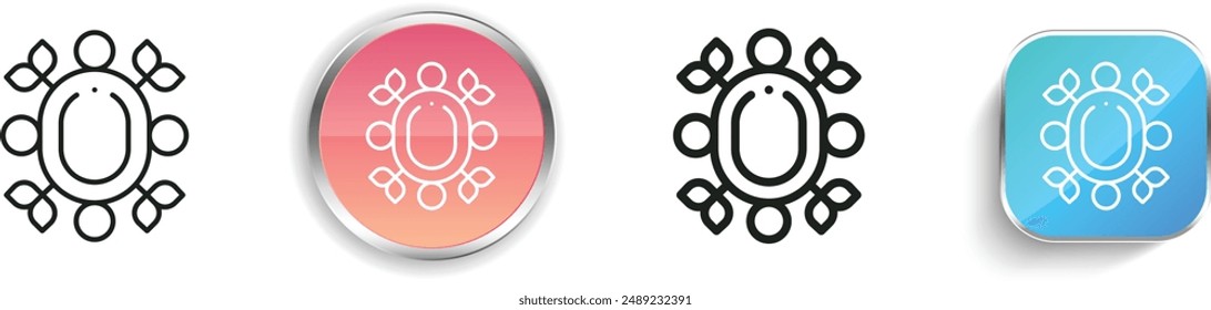 brooch icon. Thin Linear, Regular and Button Style Design Isolated On White Background