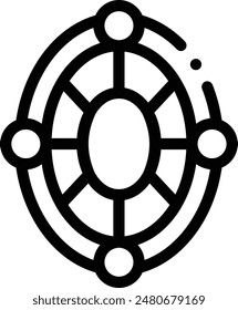 icono de broche. Diseño De Estilo Lineal Delgado Aislado Sobre Fondo Blanco