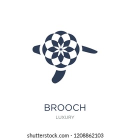 Brooch icon. Trendy flat vector Brooch icon on white background from Luxury collection, vector illustration can be use for web and mobile, eps10