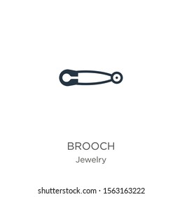 Brooch icon vector. Trendy flat brooch icon from jewelry collection isolated on white background. Vector illustration can be used for web and mobile graphic design, logo, eps10