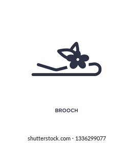 brooch isolated icon. Simple element illustration from jewelry concept. brooch editable logo symbol design on white background. Can be use for web and mobile.