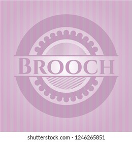 Brooch pink emblem