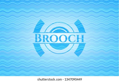Brooch water wave representation badge.