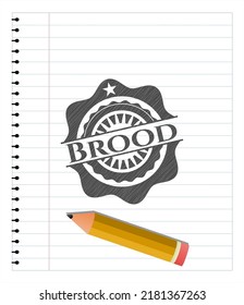 Brot mit Bleistift gezeichnet. Vektorgrafik. Detaillierte Angaben. 