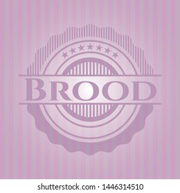 Brood pink emblem. Retro. Vector Illustration. Detailed.