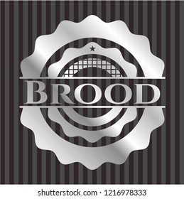 Brood silvery badge or emblem