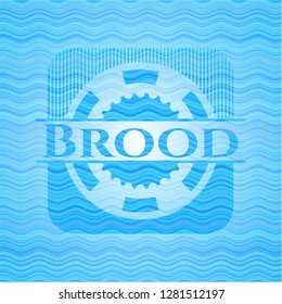 Brood water concept style badge.