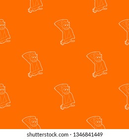 Brooding monkey pattern vector orange for any web design best