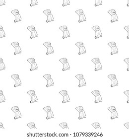 Brooding monkey pattern vector seamless repeating for any web design