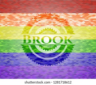 Brook lgbt colors emblem 