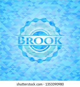Brook light blue mosaic emblem