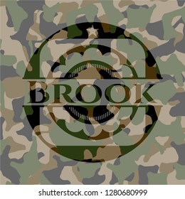 Brook on camouflage texture
