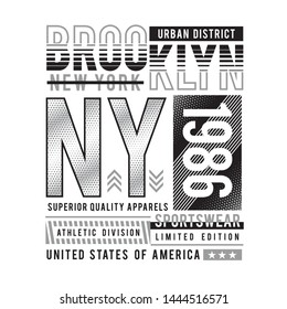 BROOKLYN 1986 typography t shirt graphic design,vector illustration