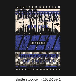 brooklyn abstract graphic design t shirt