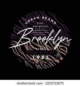 brooklyn abstract graphic, typography vector, t shirt design illustration, good for ready print, and other use