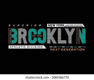 Brooklyn athletic division graphic t shirt design