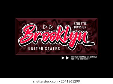 Brooklyn athletic division united states typography design