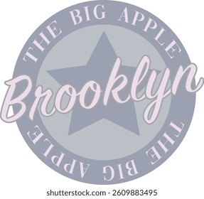Brooklyn athletic star varsity script retro vintage sport USA Trending vacation holiday American Graphic Tee t-shirt logo slogan graphic artwork typography tote badge emblem crest league teams sports