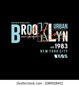 brooklyn basic style new york city, graphic, typography vector, t shirt design, illustration, 