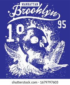 brooklyn birds graphic design vector art